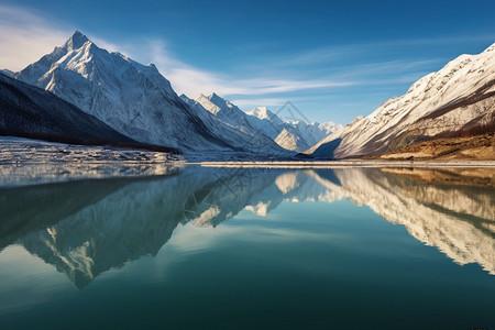 雪山的唯美风景图片