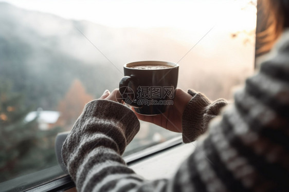 一杯温暖的咖啡图片