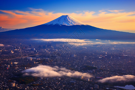 壮观的富士山景观图片