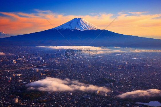 壮观的富士山景观图片
