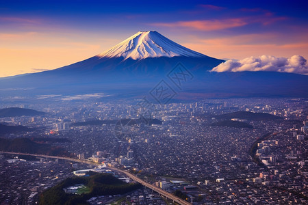 美丽的富士山景观图片