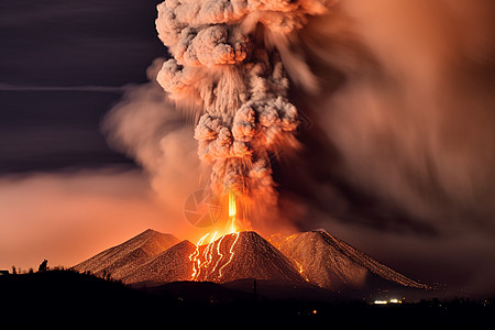 火山的爆发埃特纳火山高清图片