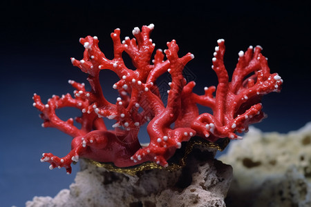 海底小纵队红色的珊瑚背景