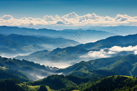 起伏的山脉高山丘陵高清图片