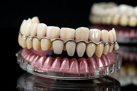 医疗卫生牙齿的模型背景