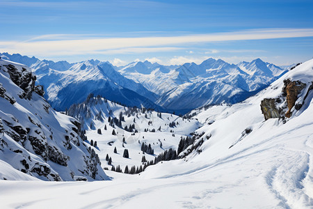 高高的雪山图片