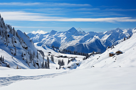 遥远的雪山图片