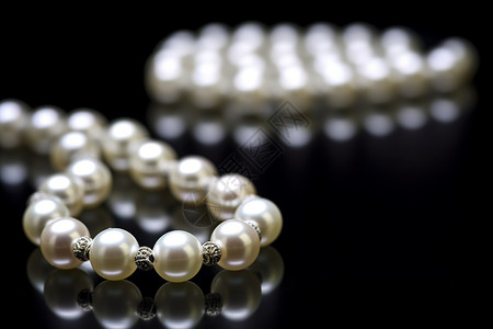 串珍珠项链高贵的珍珠项链背景