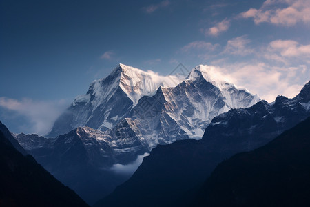 美丽高大的雪山图片