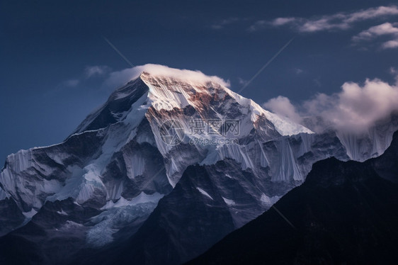 美丽的雪山山脉图片