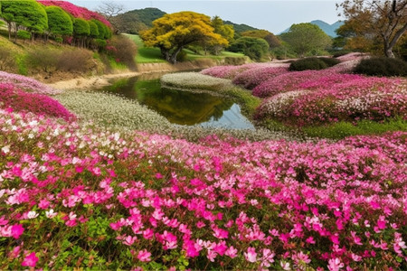 户外绽放的花朵图片