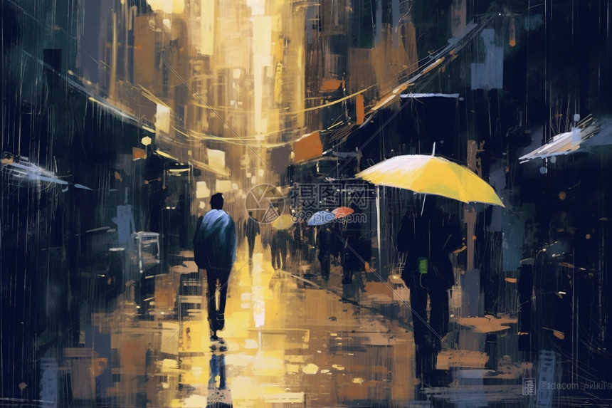 城市街道的行人插画图片下载-正版图片600283721-摄图网