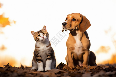 猫与狗的友情图片
