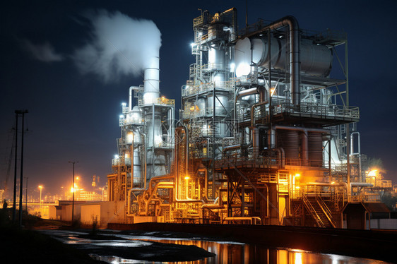 工业的石油化工厂图片