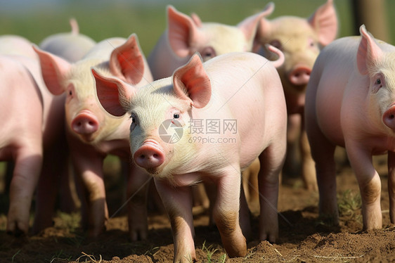 农场里的动物猪图片