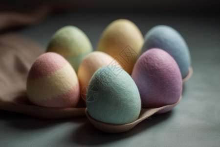 羊毛毡复活节彩蛋图片