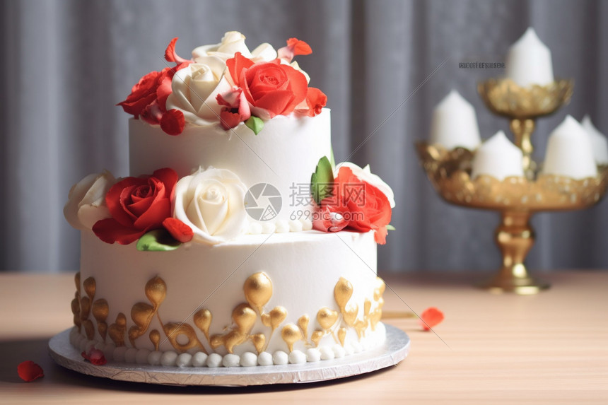 婚礼庆典的蛋糕图片