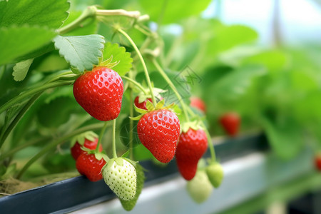 种植的新鲜草莓图片