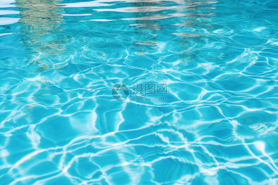 夏天的泳池涟漪图片