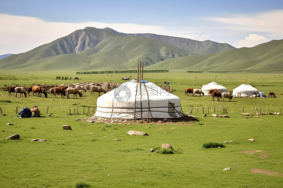 简单的蒙古包图片