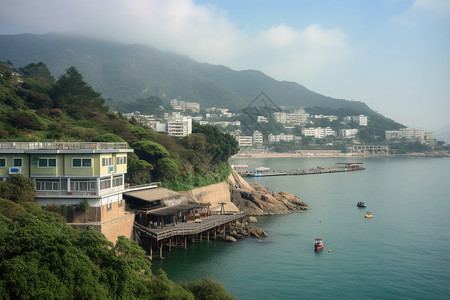 一座沿海岛屿图片