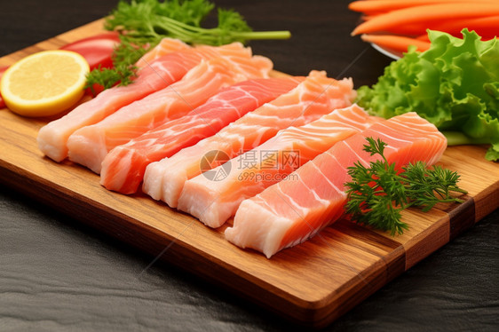 健康的海鲜肉图片