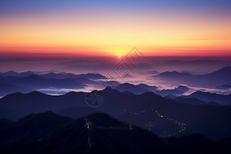 凤阳山日出景图图片