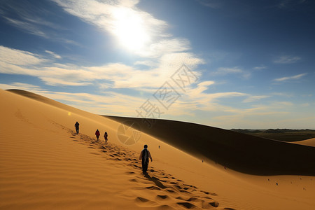 沙漠中的旅行者图片