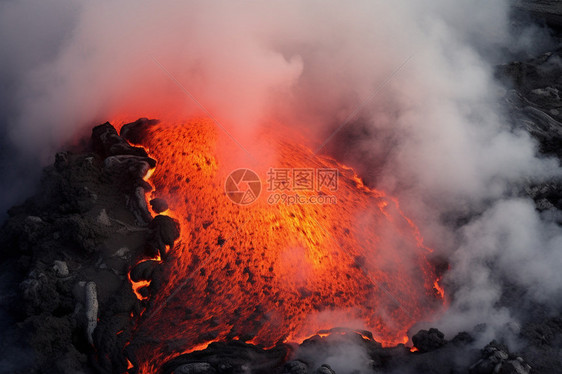 火山爆发场景图片