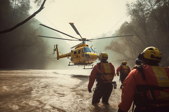 洪水期间的救援和疏散工作图片