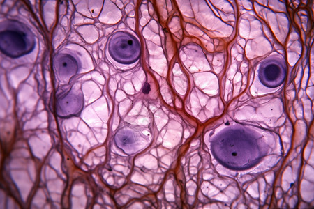 紫色的细胞结构图片