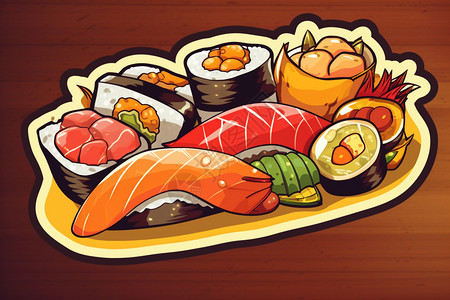 好吃的各种寿司图片