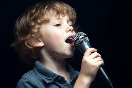 唱歌的可爱儿童图片