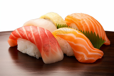 营养的鱼片寿司图片