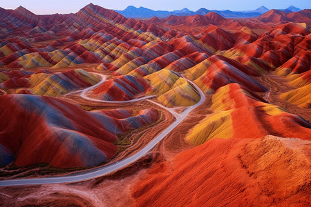 丹霞地貌西北风景高清图片