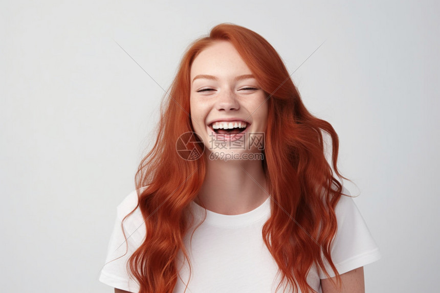 开怀大笑的女孩高清图片下载-正版图片600291466-摄图网