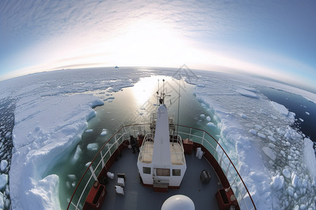 北极地平线甲板上的视野背景