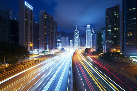 夜晚的道路图片