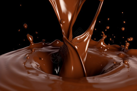 巧克力融化的效果图片