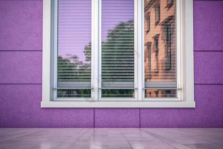 紫色背景外墙图片