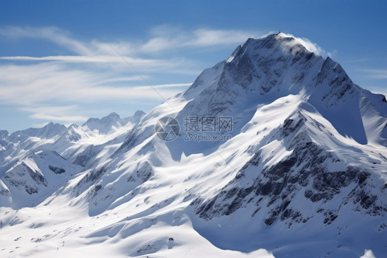 巍峨的雪山图片