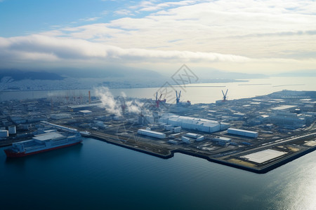 工业运输港口背景图片