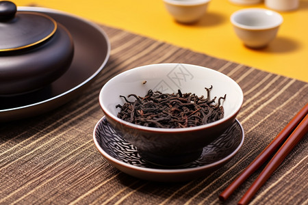 品茶文化的红茶茶叶图片