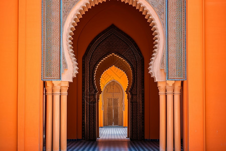 橙色的摩洛哥建筑图片