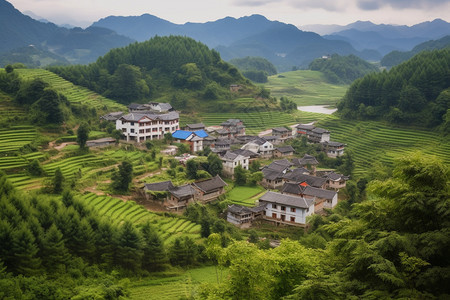 传统农村的房屋建筑图片