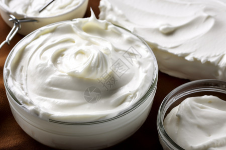 新鲜的白色酸奶图片