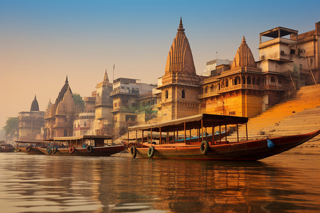 印度著名的恒河河流图片