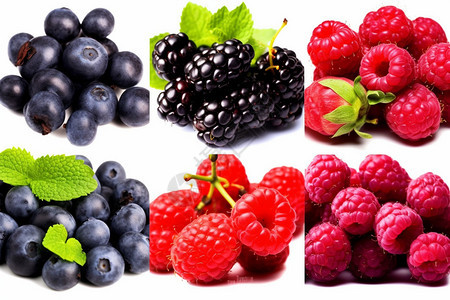新鲜的各种水果背景图片