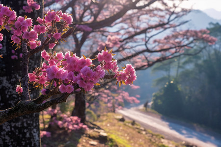 春天的桃花背景图片