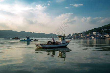 海面上的船只图片